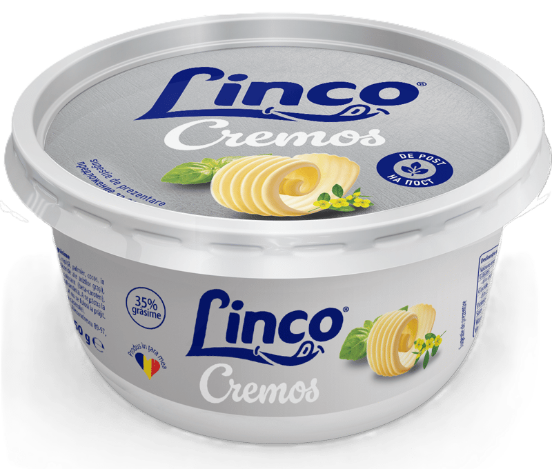 Linco Cremos 35%: Grasime tartinabila vegetala cu 35% continut de grasime