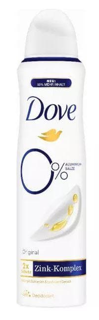 Dove Spray Zink-Komplex Original 0% Antiperspirant Alcohol