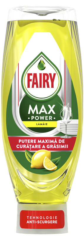Fairy MaxPower Detergent de vase lichid, cu parfum de lamaie
