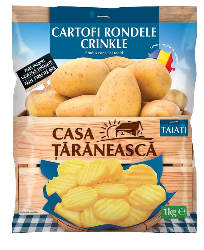 Casa Taraneasca Cartofi rondele crinkle pentru prajit