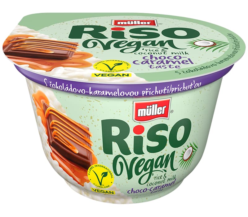 Riso vegan cu ciocolata si caramel