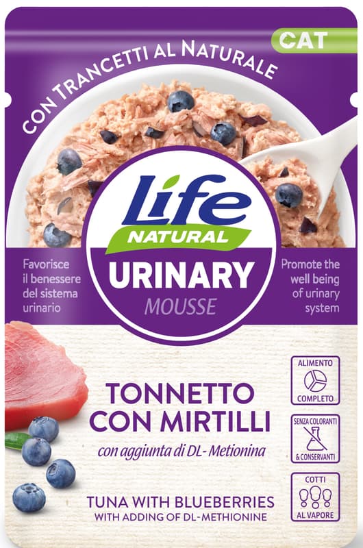 Life Urinary Plic pentru pisica adult, ton si afine, 70g
