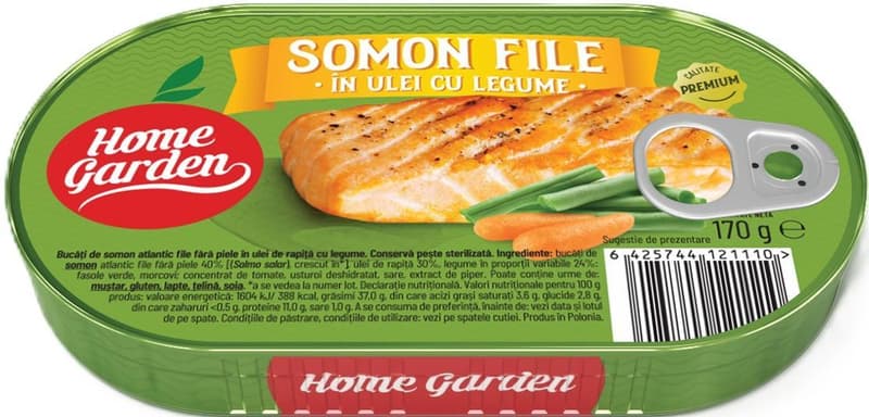 Home Garden Salmon Fillet in Oil with Vegetables