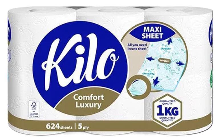Kilo Hartie igienica din celuloza, 5 straturi, 6 role