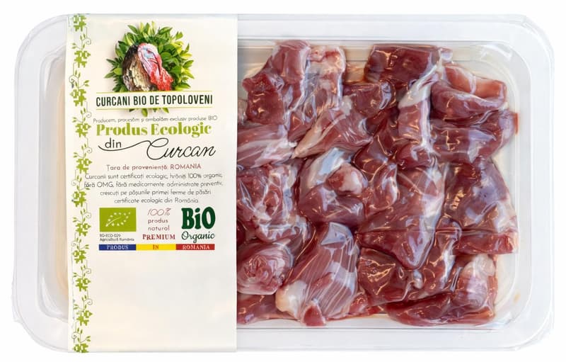 ECO Cuburi din pulpa de curcan pentru gulas