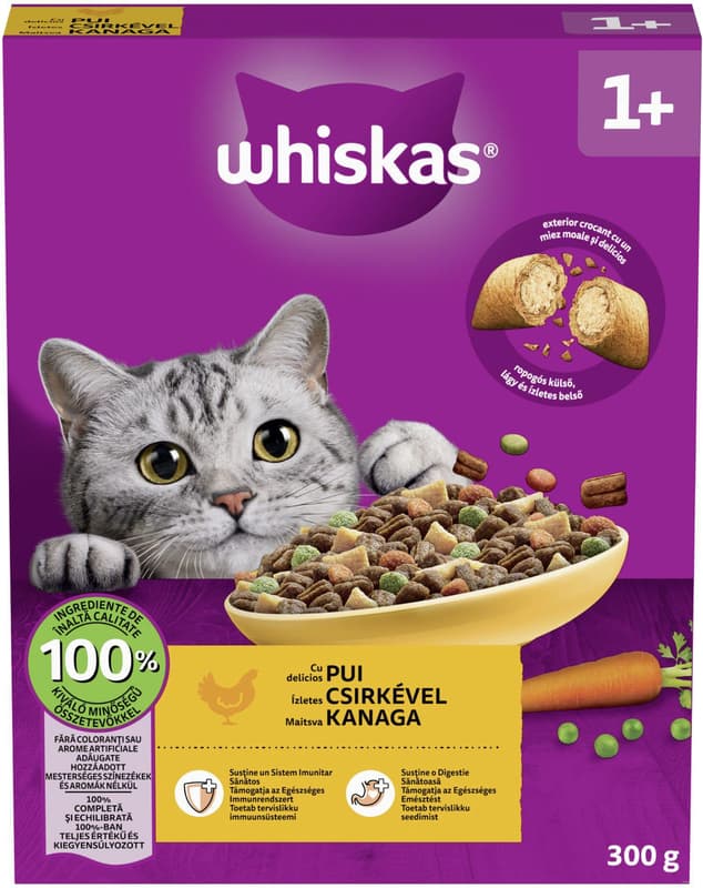 Whiskas Dry food for adult cats, chicken flavour