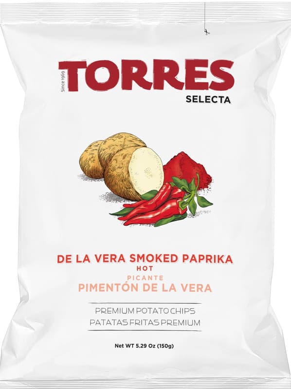 Torres Chipsuri premium de cartofi cu boia afumată iute