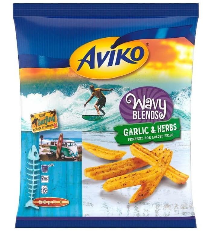 Aviko Wavy fries with garlic and herbs