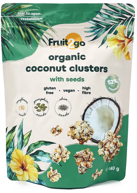 Fruit2go Exotic Organic Coconut Clusters with Seeds