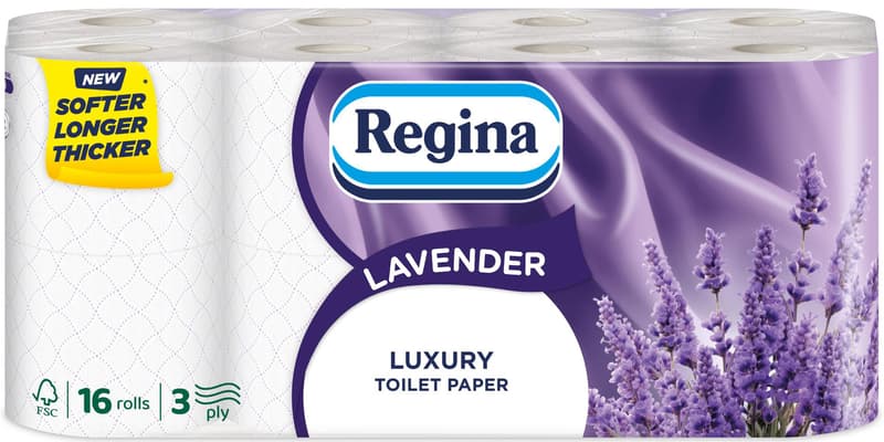 Regina Lavander FSC® Toilet paper, 16 rolls, 3 ply, 150 sheets