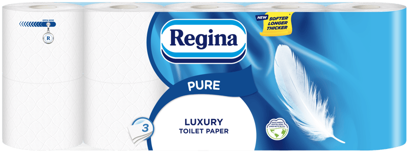 Regina Pure FSC® Toilet paper, 10 rolls, 3 ply, 150 sheets