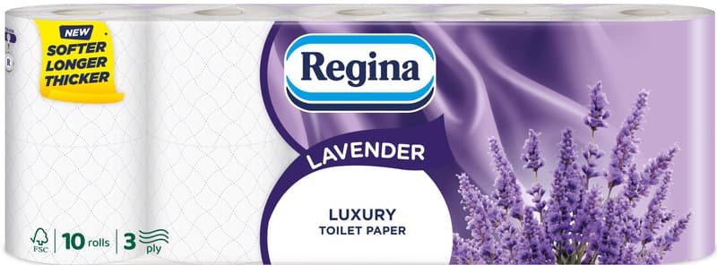 Regina Lavander FSC® Toilet paper, 10 rolls, 3 ply, 150 sheets