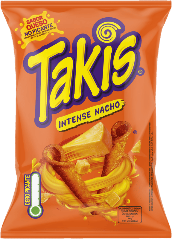 Takis Intense Nacho Tortilla Chips cu aroma de branza