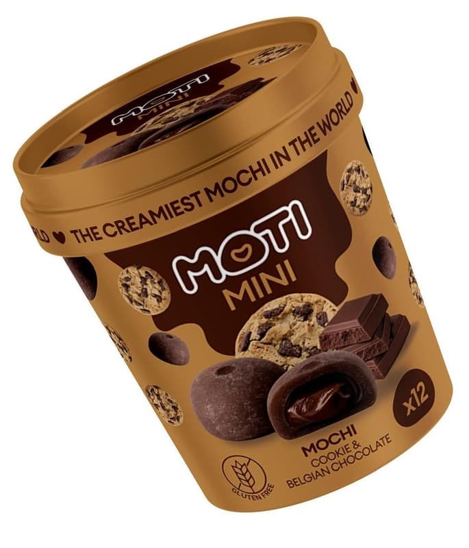 MOTI, Mini Mochi with Cookie & Belgian Chocolate flavor