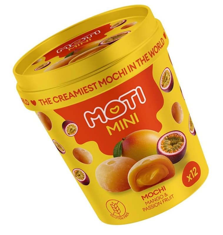 MOTI, Mini Mochi with Mango & Passion Fruit flavor