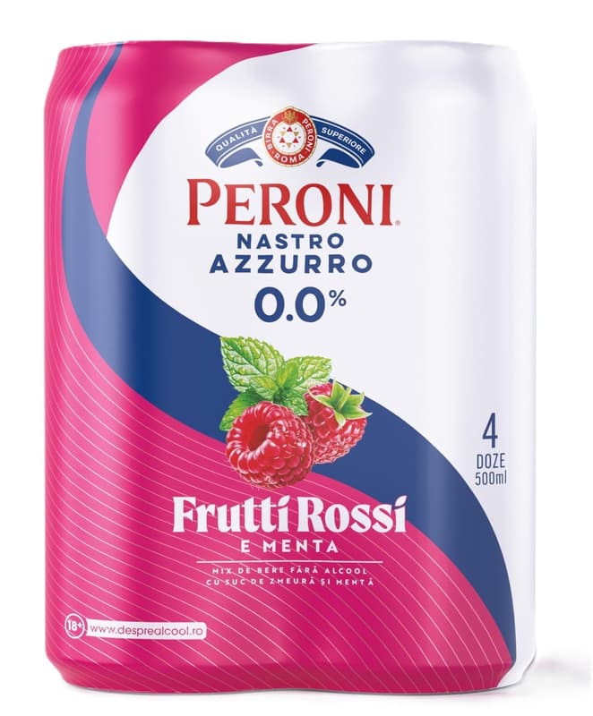 Peroni Frutti Rossii 0.0% Raspberry and Mint Beer 4pack can