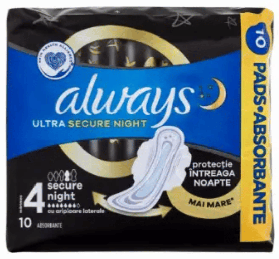 Always Duo Ultra Absorbante periodice de noapte, marimea 4