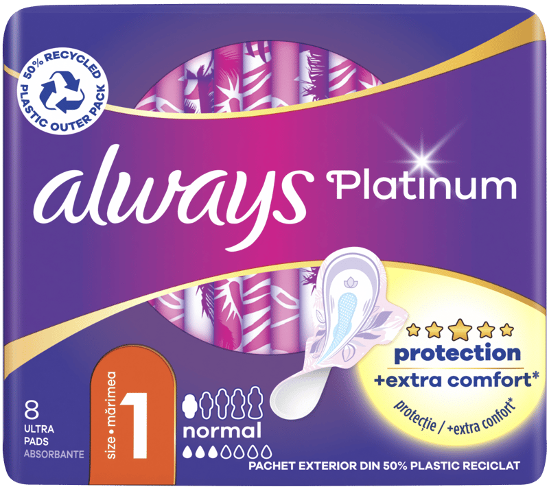 Always Platinum Normal Absorbante periodice, marimea 1