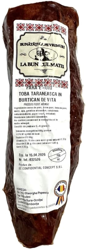 La Bunicul Matei Toba taraneasca in burtican de vita