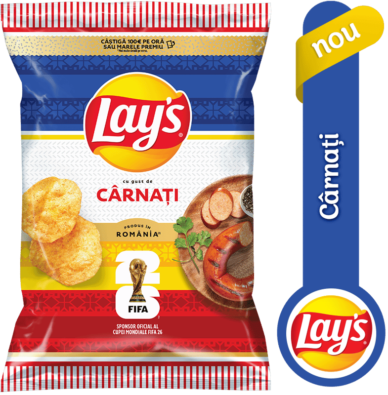 Lay's Chipsuri din cartofi cu gust de carnati