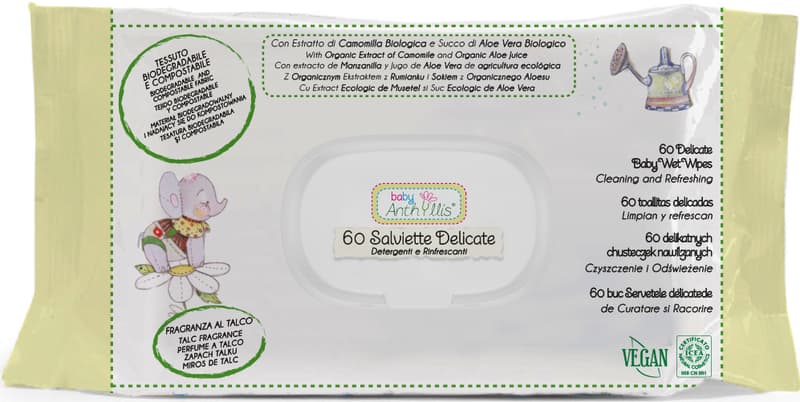 Baby Anthyllis ECO Servetele umede pentru bebelusi cu extract de musetel si aloe vera