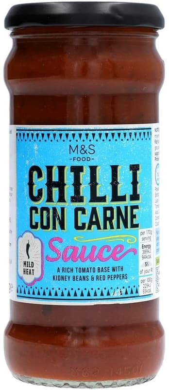 Marks & Spencer Sos pentru gatit cu rosii, fasole rosie, ardei rosu si praf de chili