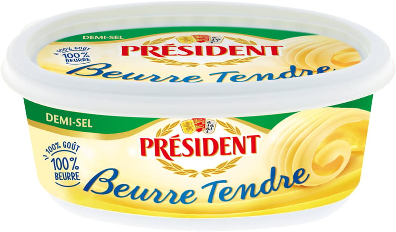 PRESIDENT Semi-salted Soft Butter 80%