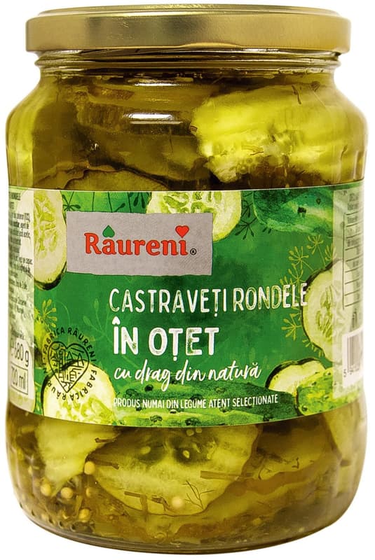 Round cucumbers in vinegar