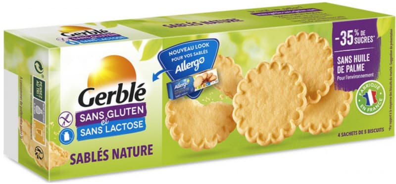 Gerble Biscuiti fara gluten si lactoza, natur