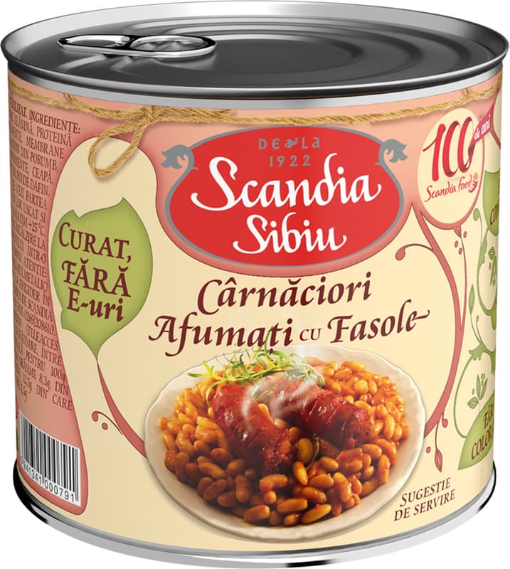 Scandia Sibiu Homemade smoked sausages, with beans