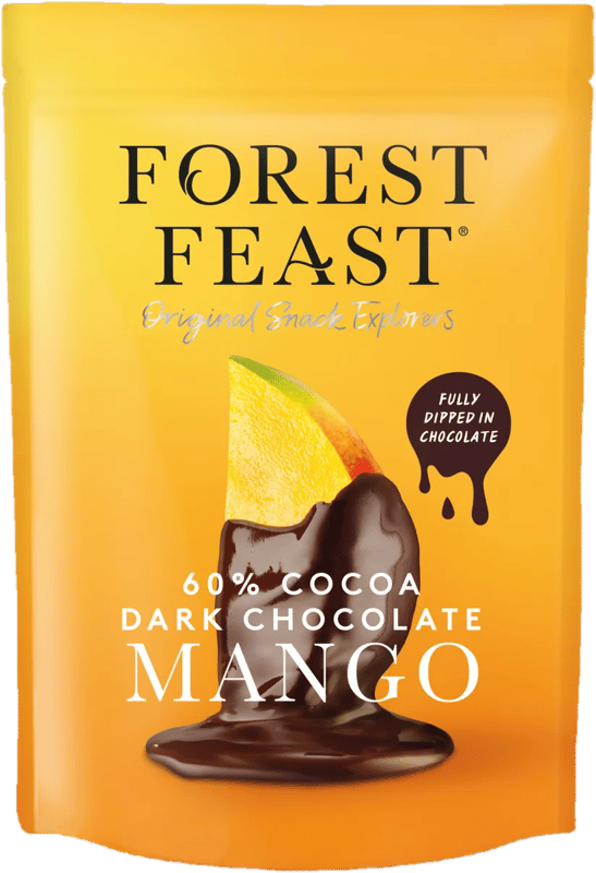 Forest Feast Felii de mango in ciocolata belgiana neagra, fara gluten