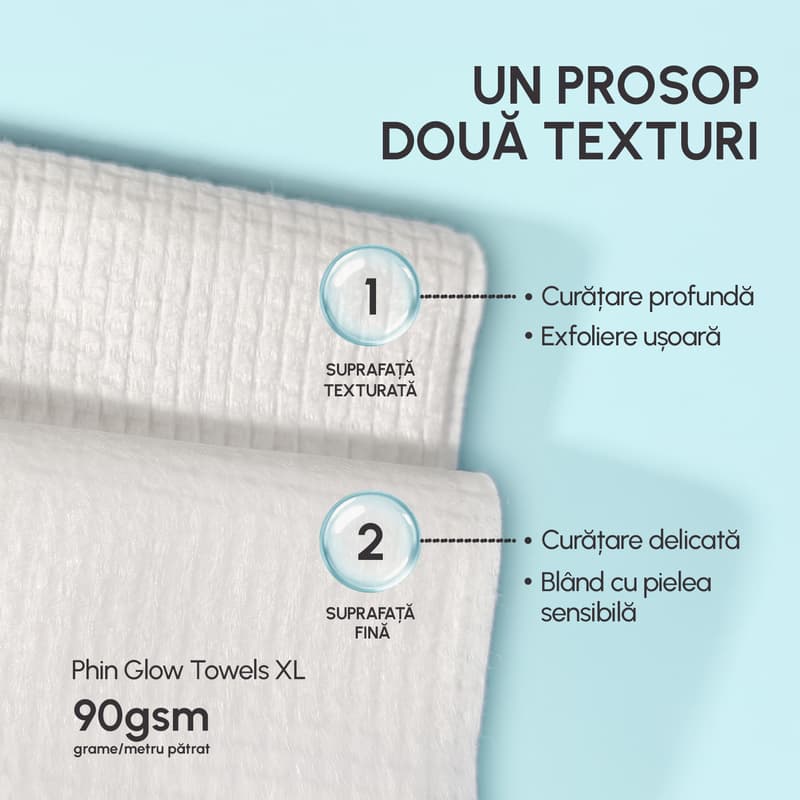Phin Face Glow Towels XL Prosoape faciale de unica folosinta