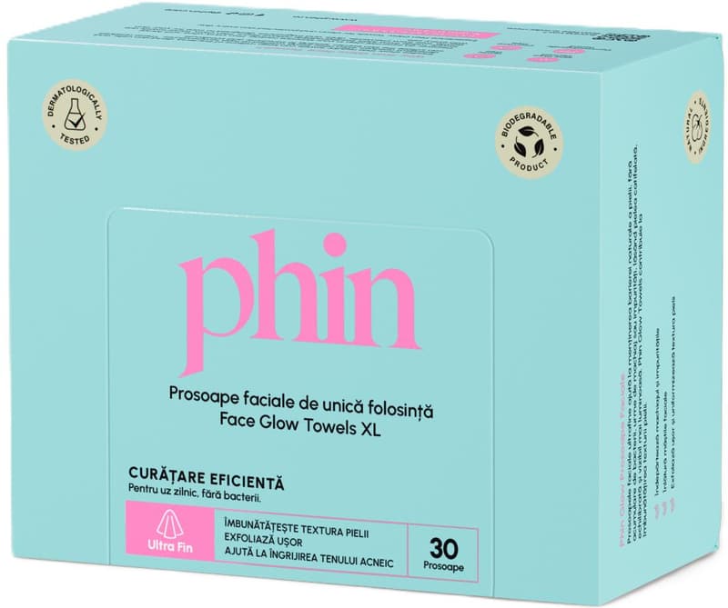 Phin Face Glow Towels XL Prosoape faciale de unica folosinta