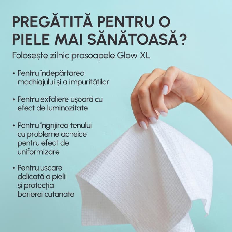 Phin Face Glow Towels XL Prosoape faciale de unica folosinta