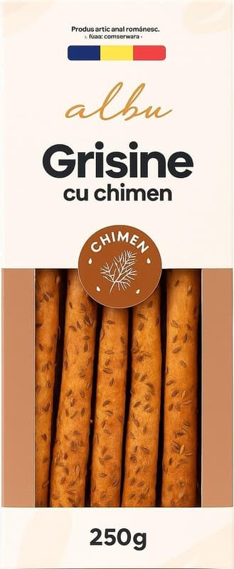 Albu Brezels Grisine cu chimen