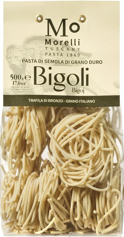 Morelli paste artizanale Bigoli, din faina semola din grau dur