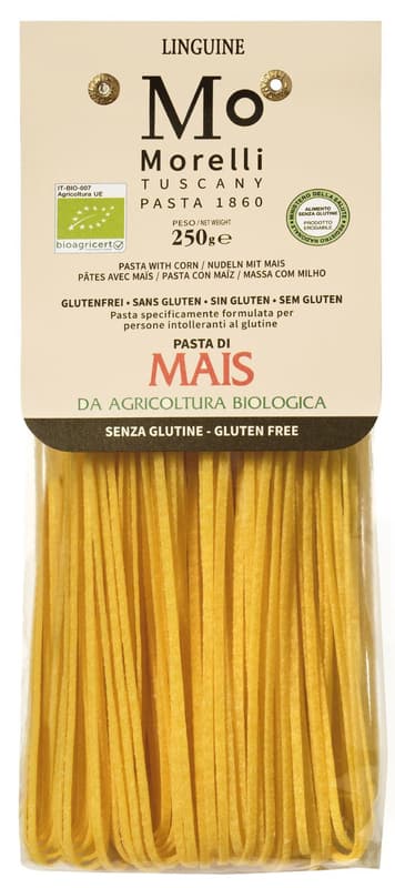 Morelli paste artizanale ECO Linguine, din faina de porumb, fara gluten