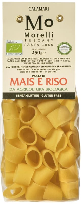 Morelli paste artizanale ECO Calamari, din porumb si orez, fara gluten