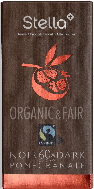 Stella Fair Trade Ciocolata neagra organica cu rodie