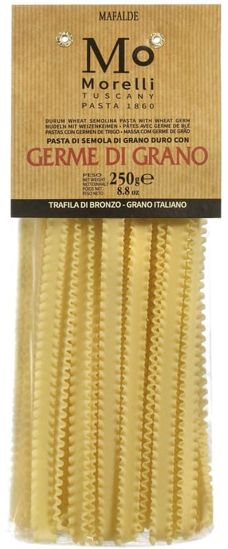 Morelli paste artizanale Mafalde, cu germeni de grau, din grau dur