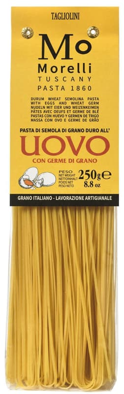Morelli paste artizanale Tagliolini, cu ou si germeni din grau dur