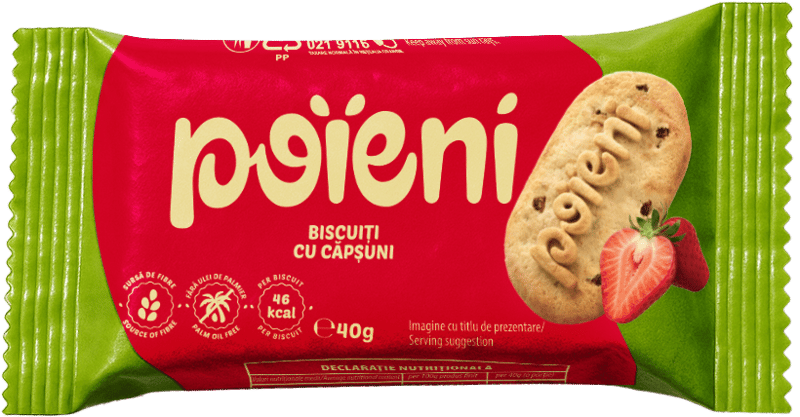 Poieni strawberry wheat bran biscuits