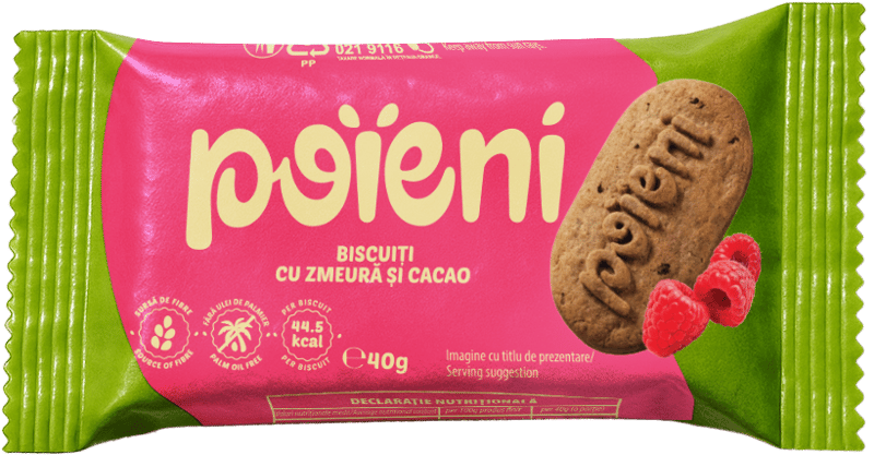 Poieni raspberry and cocoa biscuits