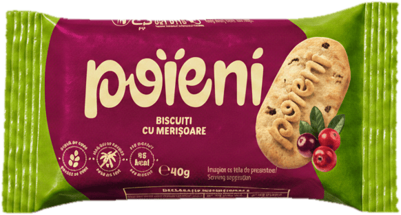 Poieni biscuits with cranberries and wheat bran