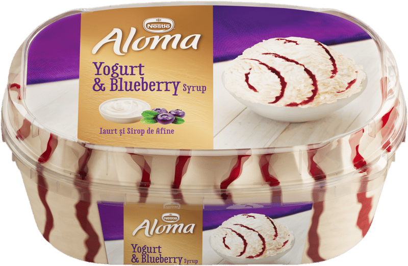 ALOMA Inghetata cu aroma de iaurt si sirop de afine