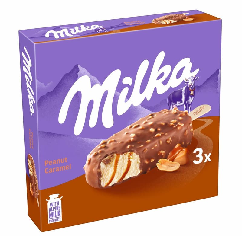 Milka Inghetata cu alune si caramel