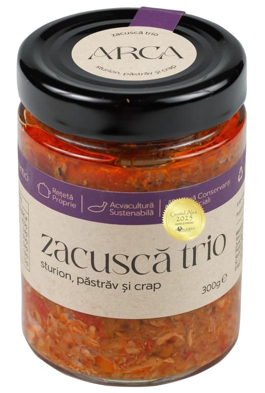 Arca Zacusca trio with sturgeon, trout and carp