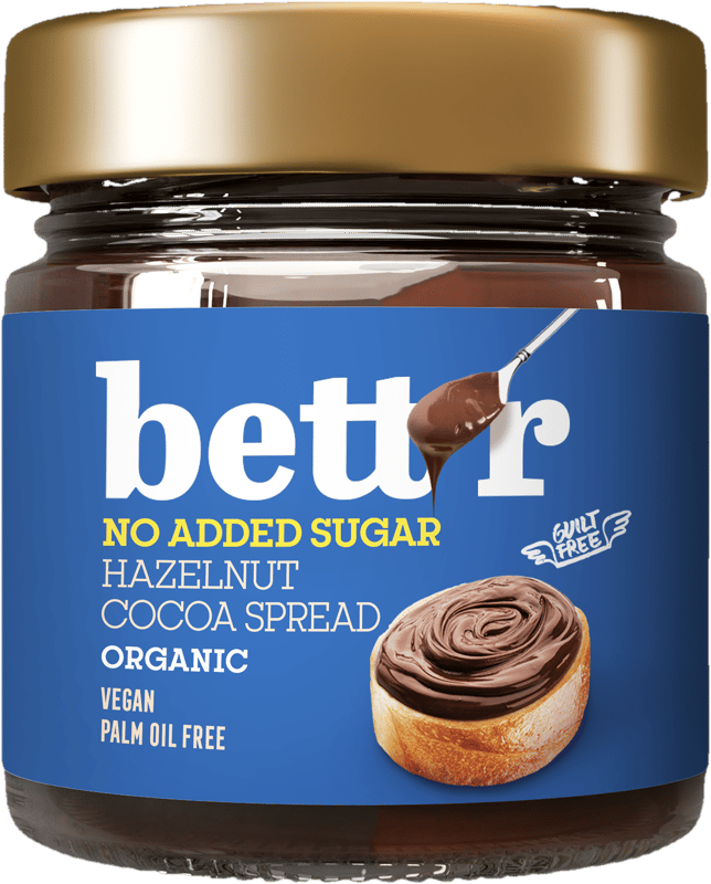 Betrr ECO Crema de alune si cacao fara zahar adaugat