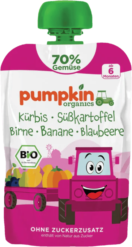 Pumpkin Organics ECO Piure de dovleac, cartof dulce, pere, banane si afine