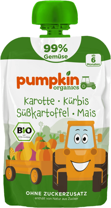 Pumpkin Organics ECO Piure de morcov, dovleac, cartof dulce si porumb
